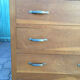 Commode ancienne bois massif avec niche et 3 tiroirs années 30/40