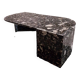 Black travertine eye coffee table
