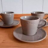 Set of 3 brown cups