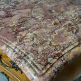 Small Louis XV dresser in marquetry and pink marble