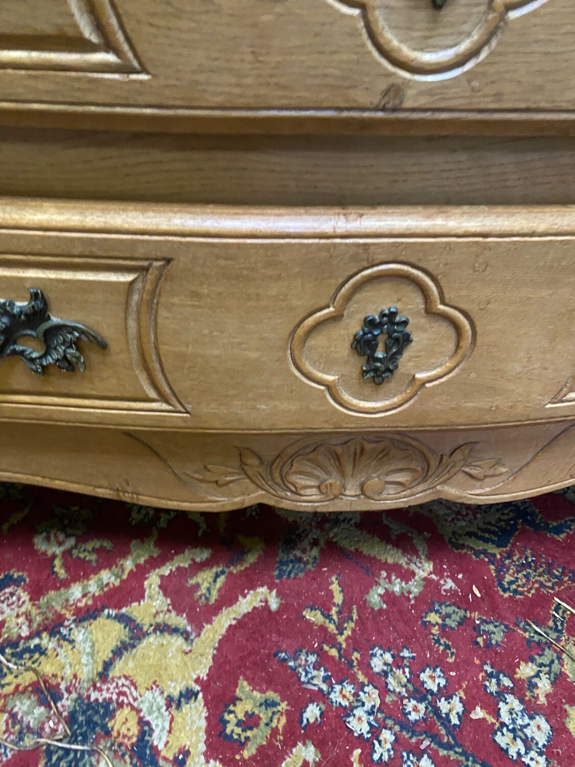 Louis XV style cherry chest of drawers