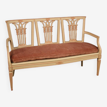 Sofa in lacquered wood in Louis XVI style