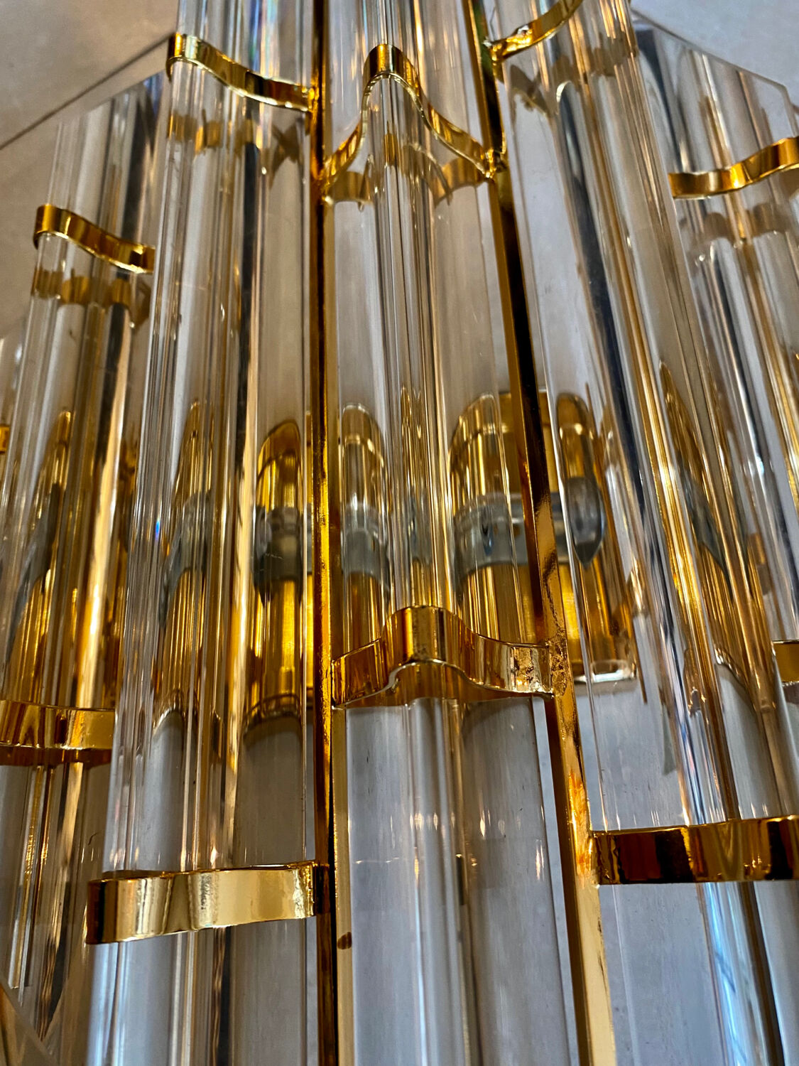 3 Venini wall lamps verre murano , Italy