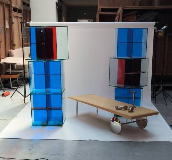 Rotating libraries by Jean Nouvel for Zeritalia, 1999