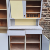 Yellow and grey formica buffet, Plastilux, vintage, 60s