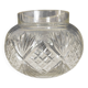 Cut crystal ball vase