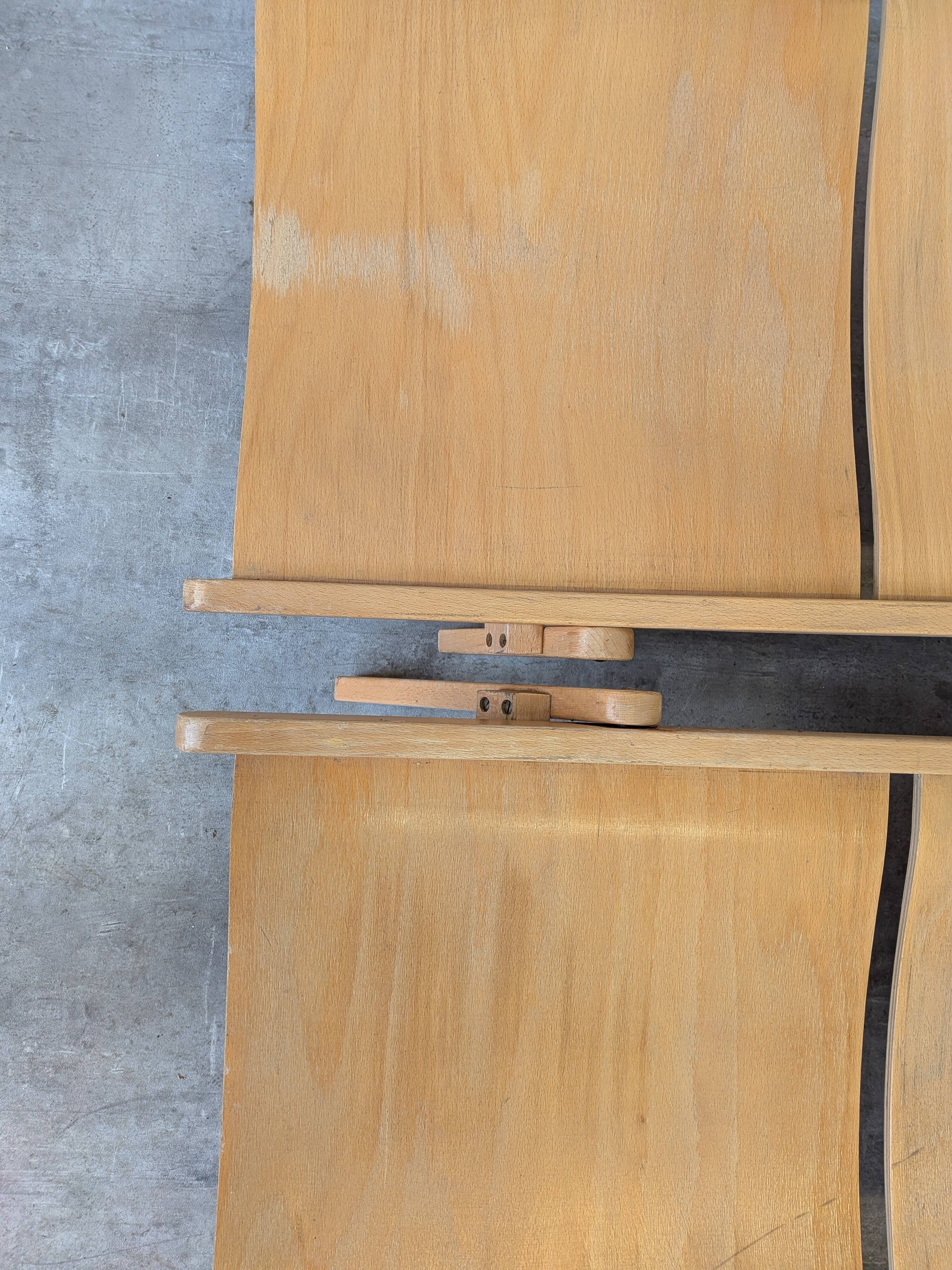 Vintage Folding Wooden Daybed /by Niko Kralj for Stol Kamnik / 1970s