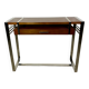 Console de style Art déco en bois et métal chromé