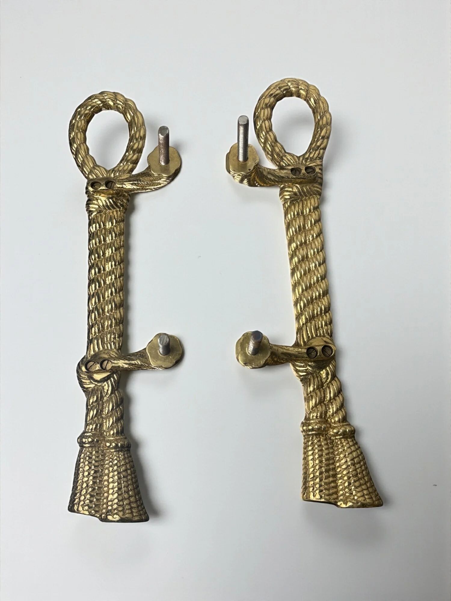 Valenti XL bronze rope knot door handles, Spain, 1980s