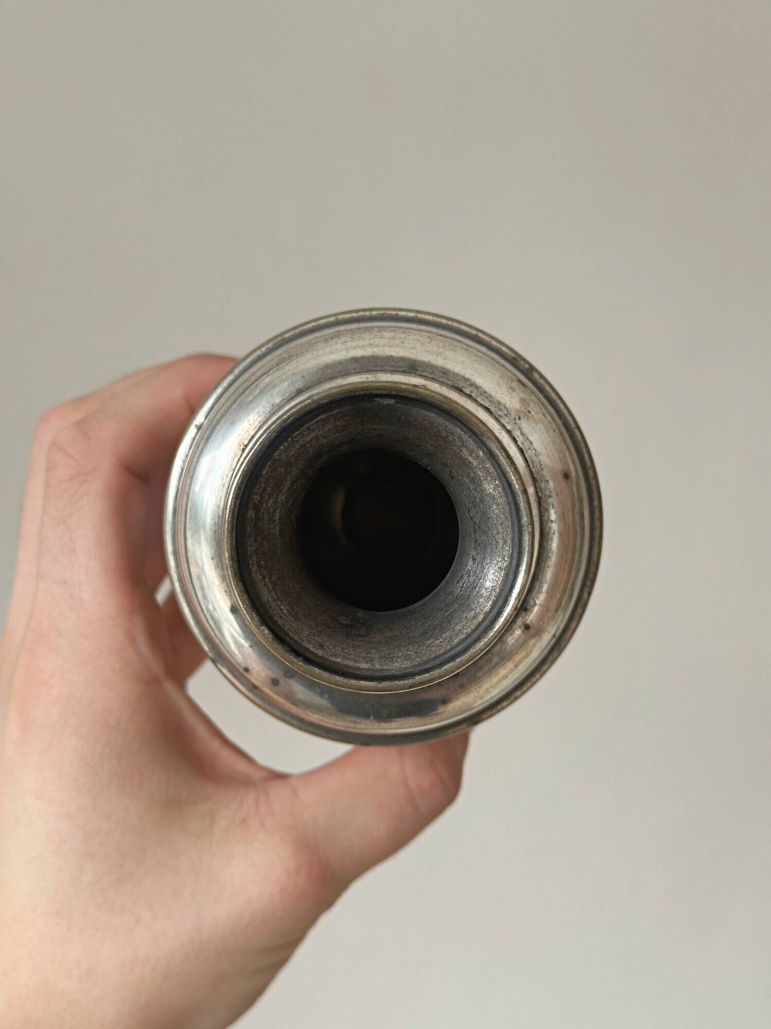 Pair of antique silver-plated vases