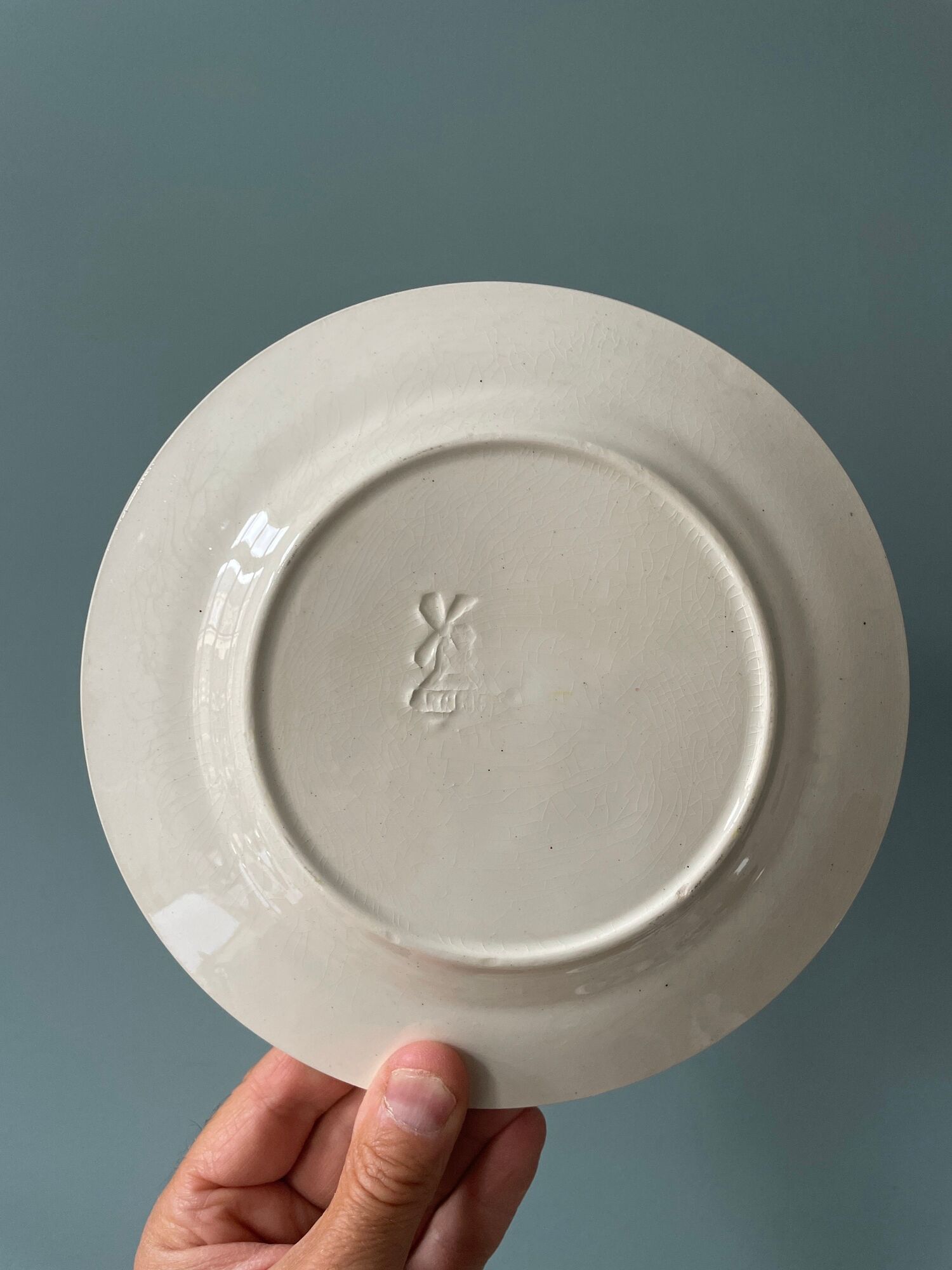 Series of 10 plates in slurry Orchies Moulin des Loups