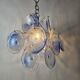 Lampe suspendue Disc bleue transparente Italie