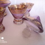Schneider, Paris - Art Deco liqueur service in lilac tinted glass