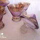 Schneider, Paris - Art Deco liqueur service in lilac tinted glass