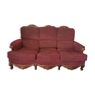 Regence-style velvet bed sofa, Louis XV