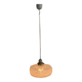 Vintage 1930s suspension pink clouded glass chandelier - 60 cm