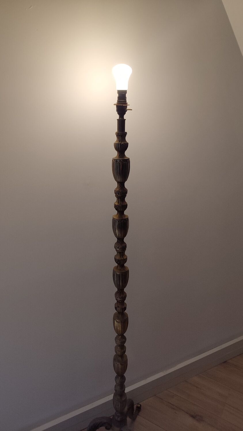 Large brass lamp base