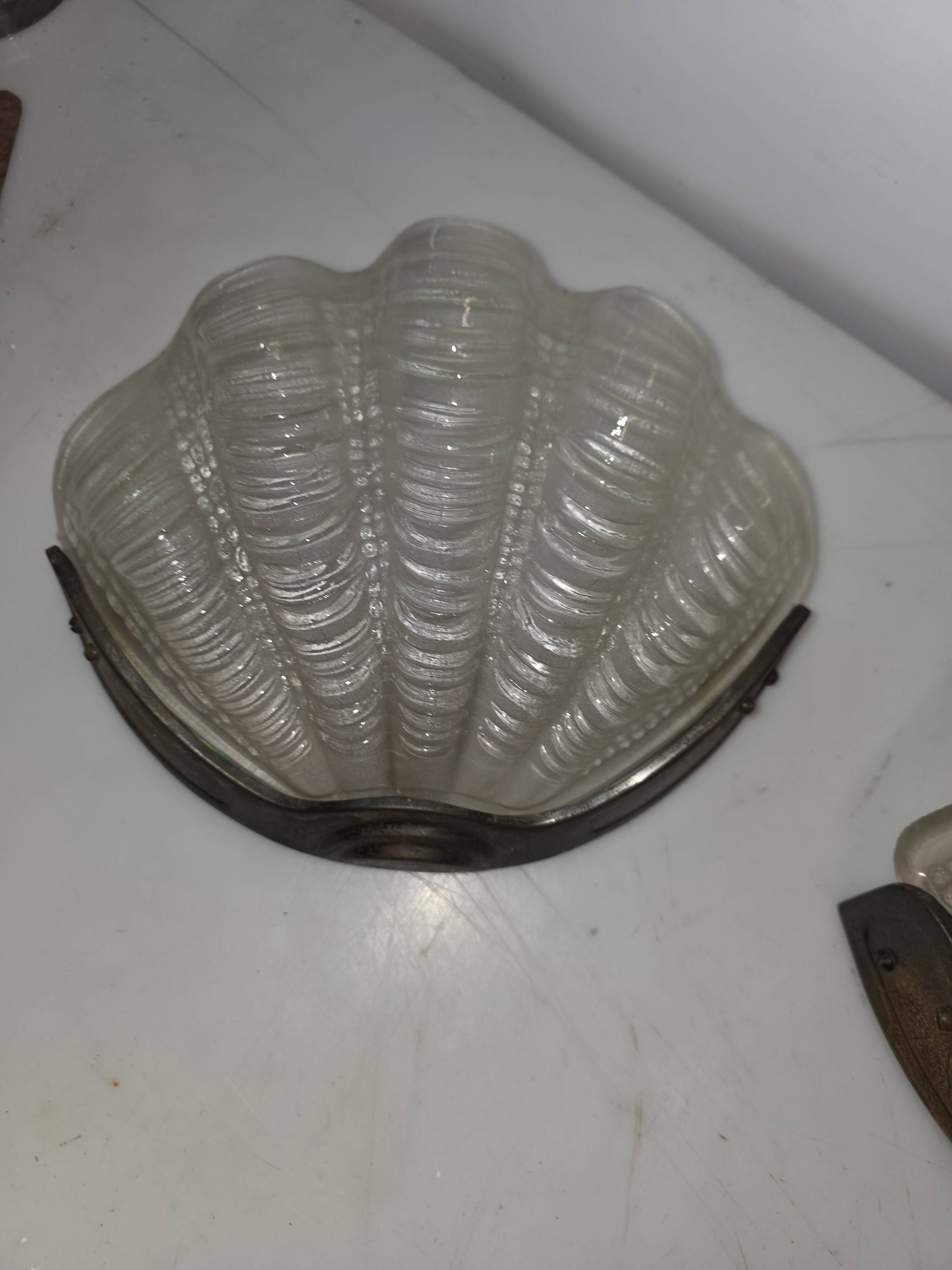 Pair of shell wall lights Art Deco 1930