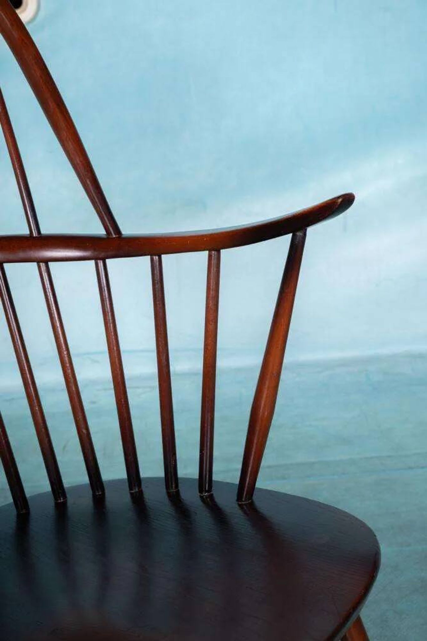 Ercol model 472 fireplace chair from the 1960s in beech.