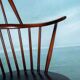 Ercol model 472 fireplace chair from the 1960s in beech.