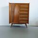 Commode vintage en bois et osier