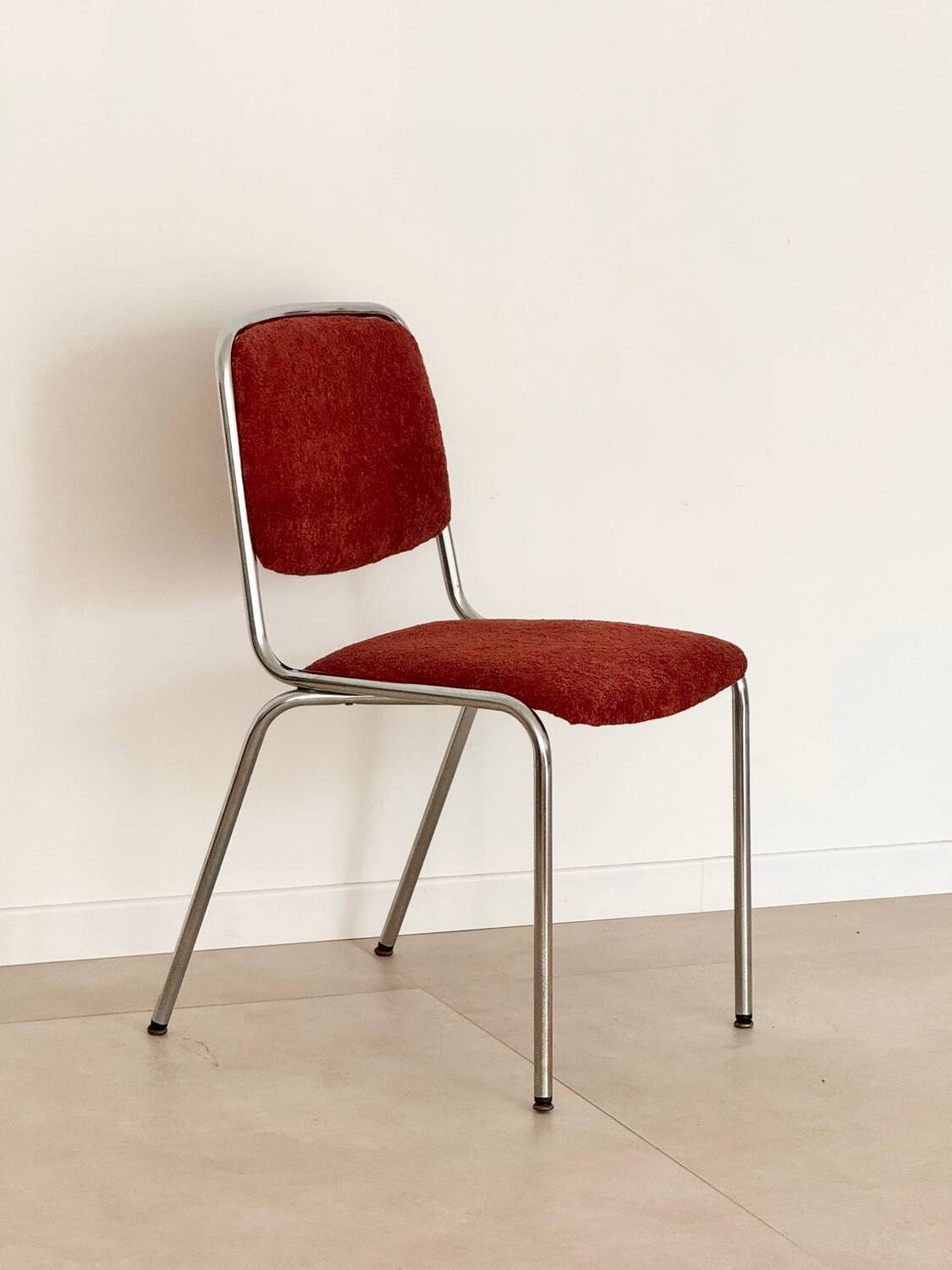 Vintage chrome stainless steel chair 1970