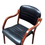 Fauteuil vintage, structure en bois massif