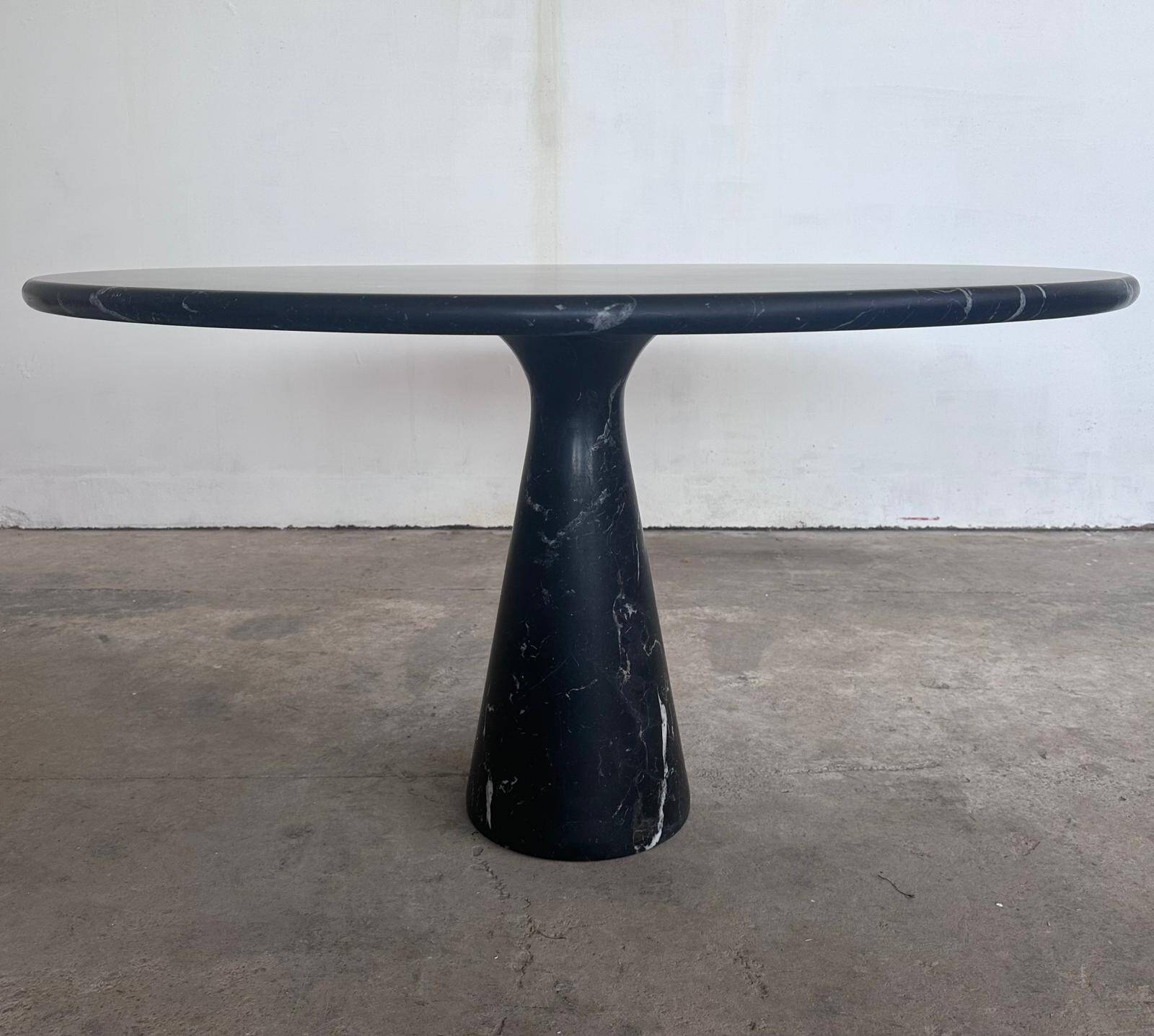 Angelo Mangiarotti M1 dining table Nero Marquina marble 130cm