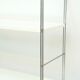 Modular shelves in white and silver metal, 50s