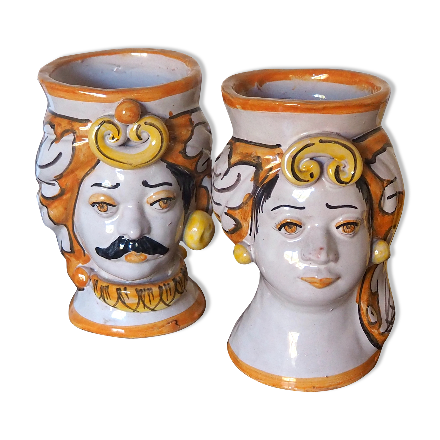 Vases Moorish Heads Caltagirone