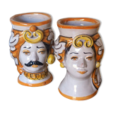 Vases Moorish Heads Caltagirone