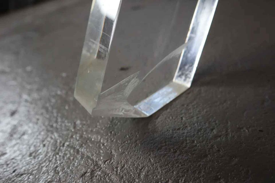 Vintage acrylic and glass dining table