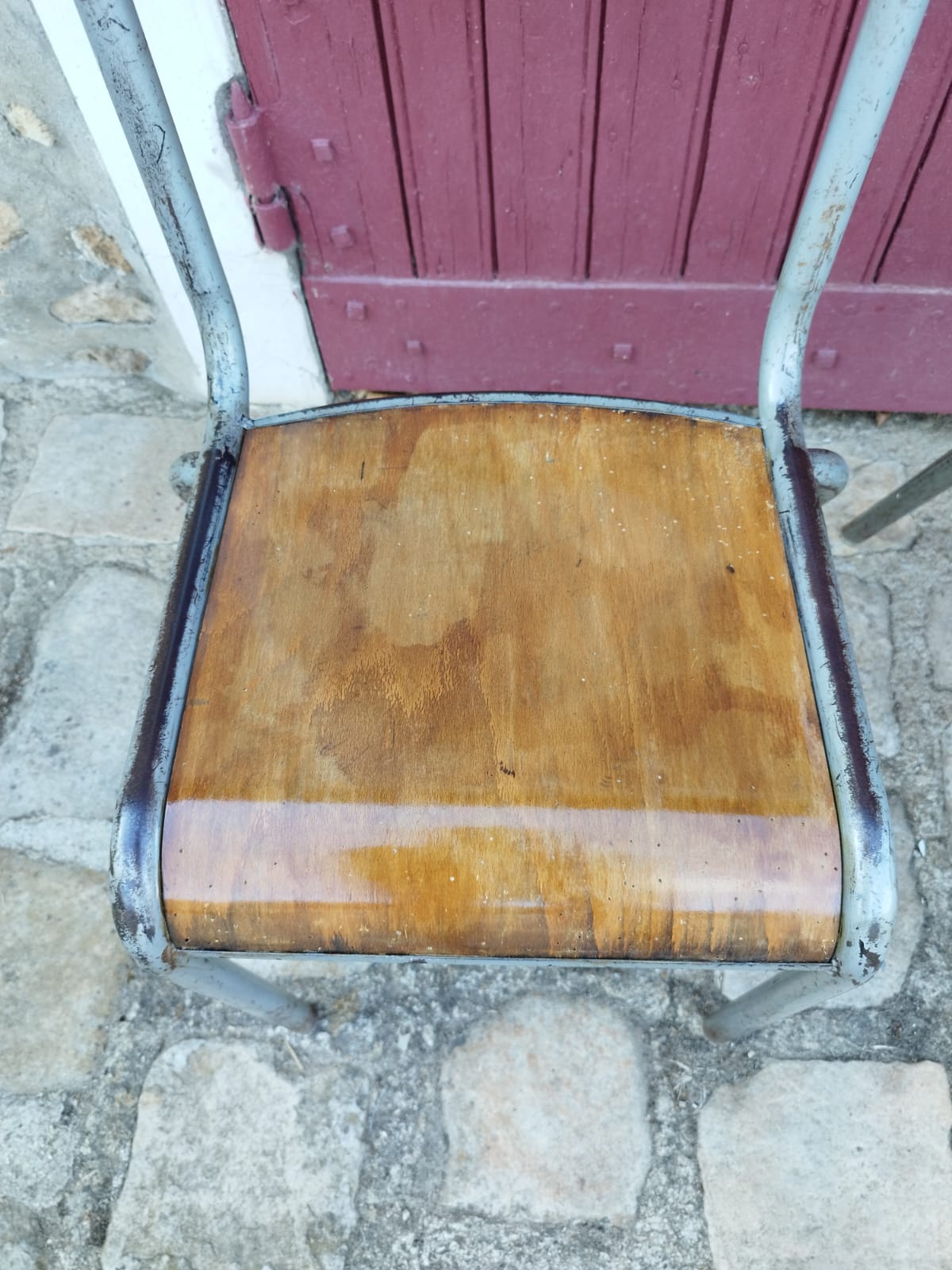 Paire de de chaises d'école années 60 style Mullca