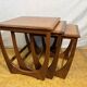 Mid- century retro vintage teak nest of tables by g plan 1960 Danish Design