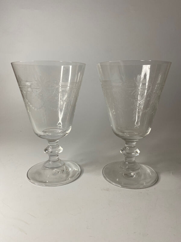 2 verres cristal saint louis