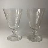 2 verres cristal saint louis