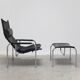 Fauteuil inclinable 'HE1106' avec repose-pieds par Hans Eichenberger pour Strässle, 1978