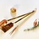 Copper and brass kitchen utensils