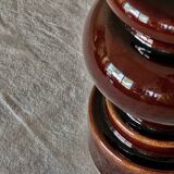 Vintage large 70's Steuler Ceramic Germany 288/25 Cari Zalloni Design Candle Holder dark brown