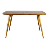 Console de table basse scandinave suédoise des années 1970 - noyer