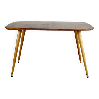 Scandinavian Swedish coffee table console 1970s - walnut