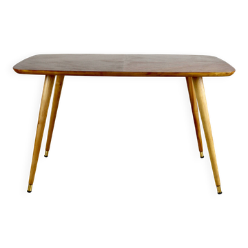 Scandinavian Swedish coffee table console 1970s - walnut