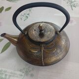 Chinese cast iron teapot Hua Zhouji masterpiece of ironwork dragonfly