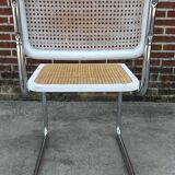 Cesca design chair model b32 in chrome white