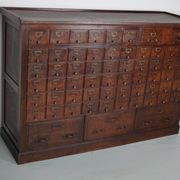 Large French oak notary apothecary cabinet / filing cabinet, 1920/30s