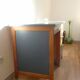 Bureau années 50 bleu nuit et sa chaise assortie