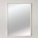Vintage 1980s Wall Mirror with White Frame