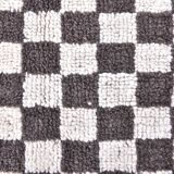 9x11 Brown & White Checkered Moroccan Rug, 269x349Cm