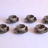 Neriage mosaic tea set by Jean Gerbino, Vallauris.