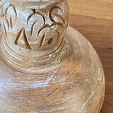 Vintage carved wood lamp